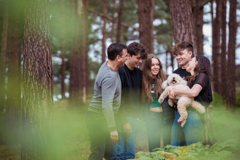 Bring your dog to a family photoshoot in Farnham Surrey