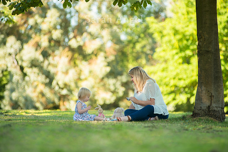 Mum and Darcey having tea. Photographed by your Surrey family photographer.