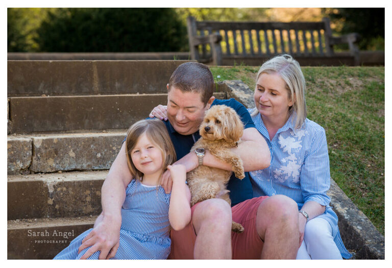 Bring your dog to a family photoshoot in Surrey