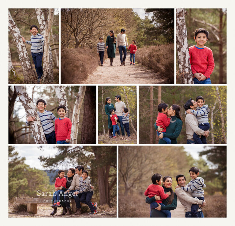 Frensham Common family photographed in the Autumn